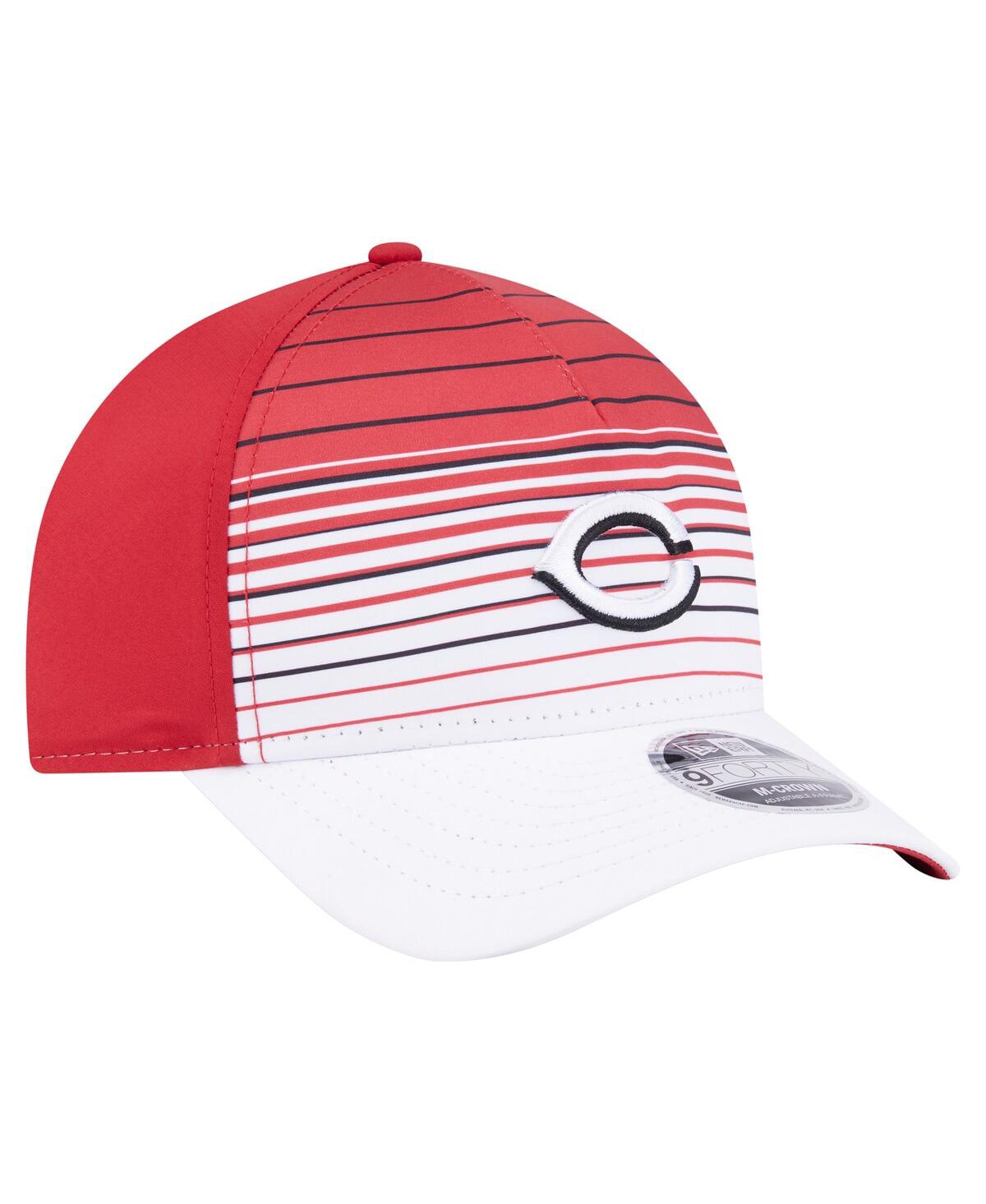 New Era Men's Red Cincinnati Reds Gradient 9forty M-crown Adjustable Hat In Red