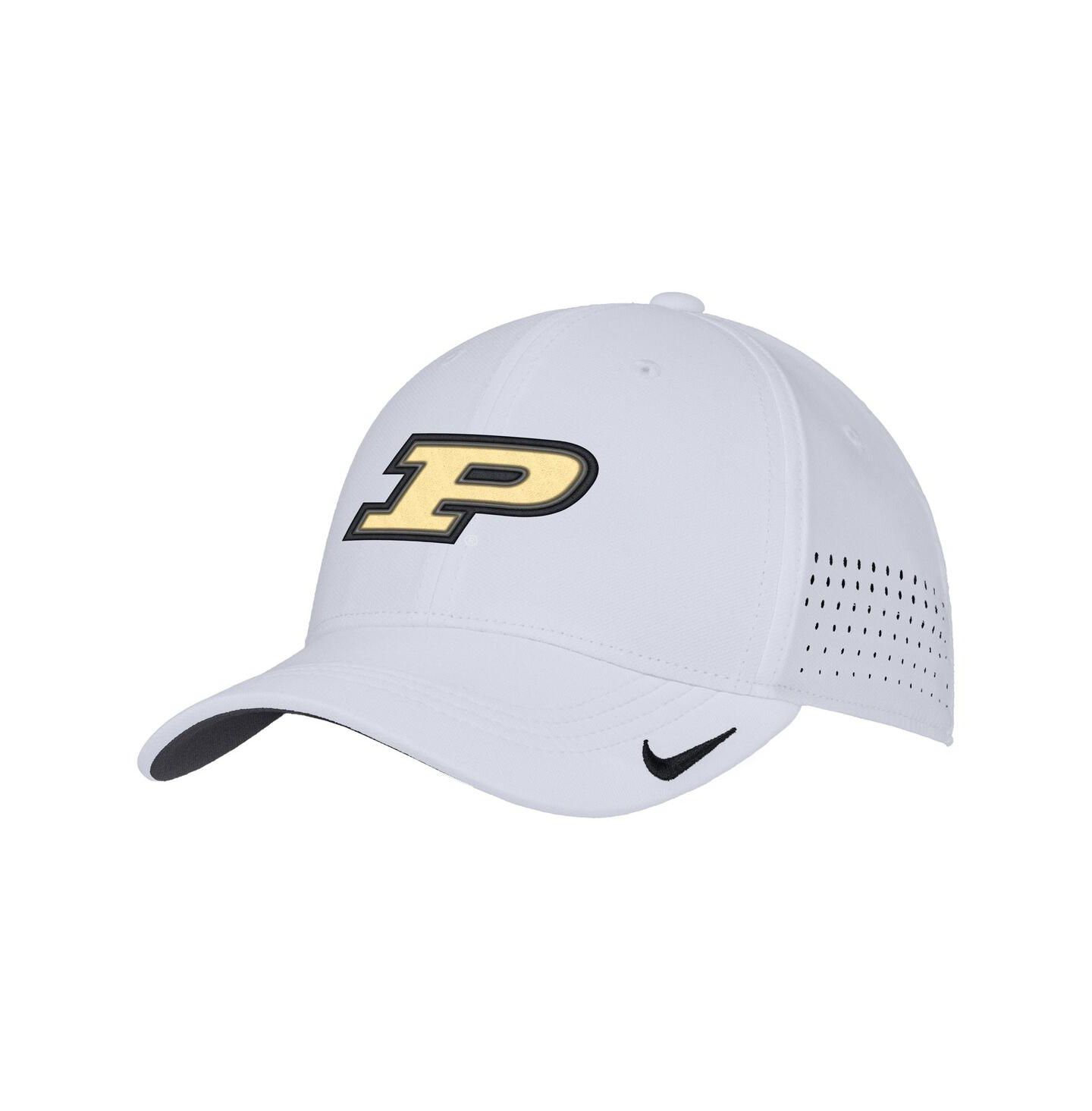 Мужская кепка Nike White Purdue Boilermakers 2025 On-Field Performance Flex Hat — фото 3