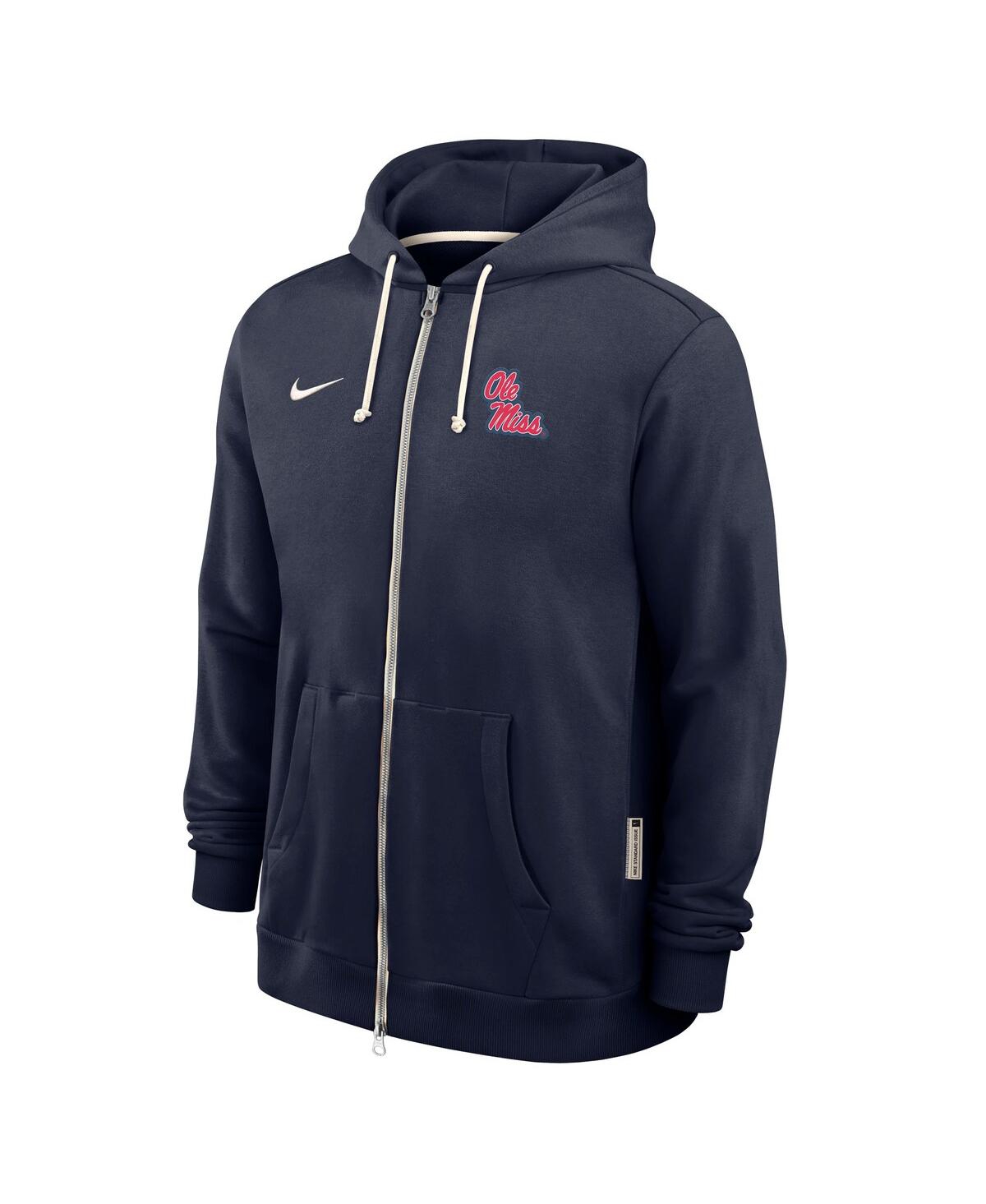 Nike Men's Navy Ole Miss Rebels 2025 Sideline Performance Full-zip Hoodie In Blue