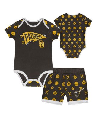 Outerstuff - Baby Boys and Girls Brown San Diego Padres On Deck 2-Piece Diaper Cover Set
