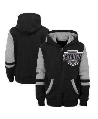 Outerstuff - Big Boys and Girls Black Los Angeles Kings Face Off Full zip Hoodie