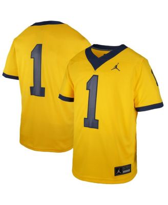 Jordan - Big Boys and Girls Maize Michigan Wolverines Untouchable Replica Game Jersey