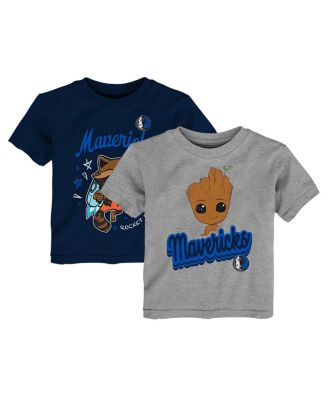 Outerstuff - Toddler Heather Gray Dallas Mavericks 2-Piece Guardians Of The Galaxy T-Shirt Set