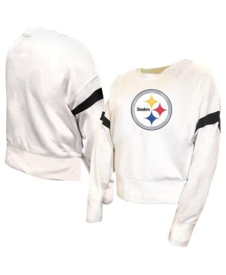 Fanatics - Women's White Pittsburgh Steelers Plus Size Fleece Pullover Sweatshirt