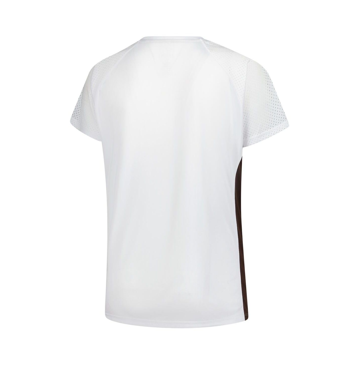 Женская футболка Fanatics White Cleveland Browns Plus Size Glitter Lace-Up V-Neck — фото 2