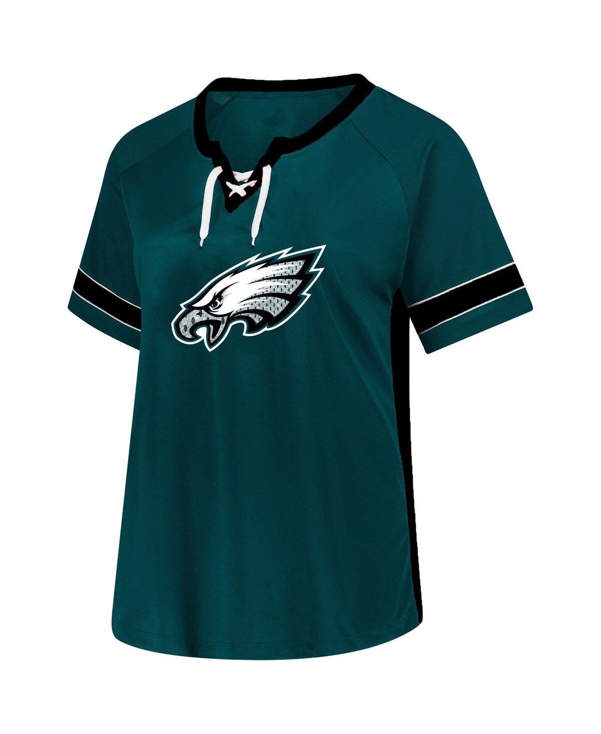 Fanatics Women's Jalen Hurts Green Philadelphia Eagles Plus Size Name Number Lace-up T-shirt In Gray