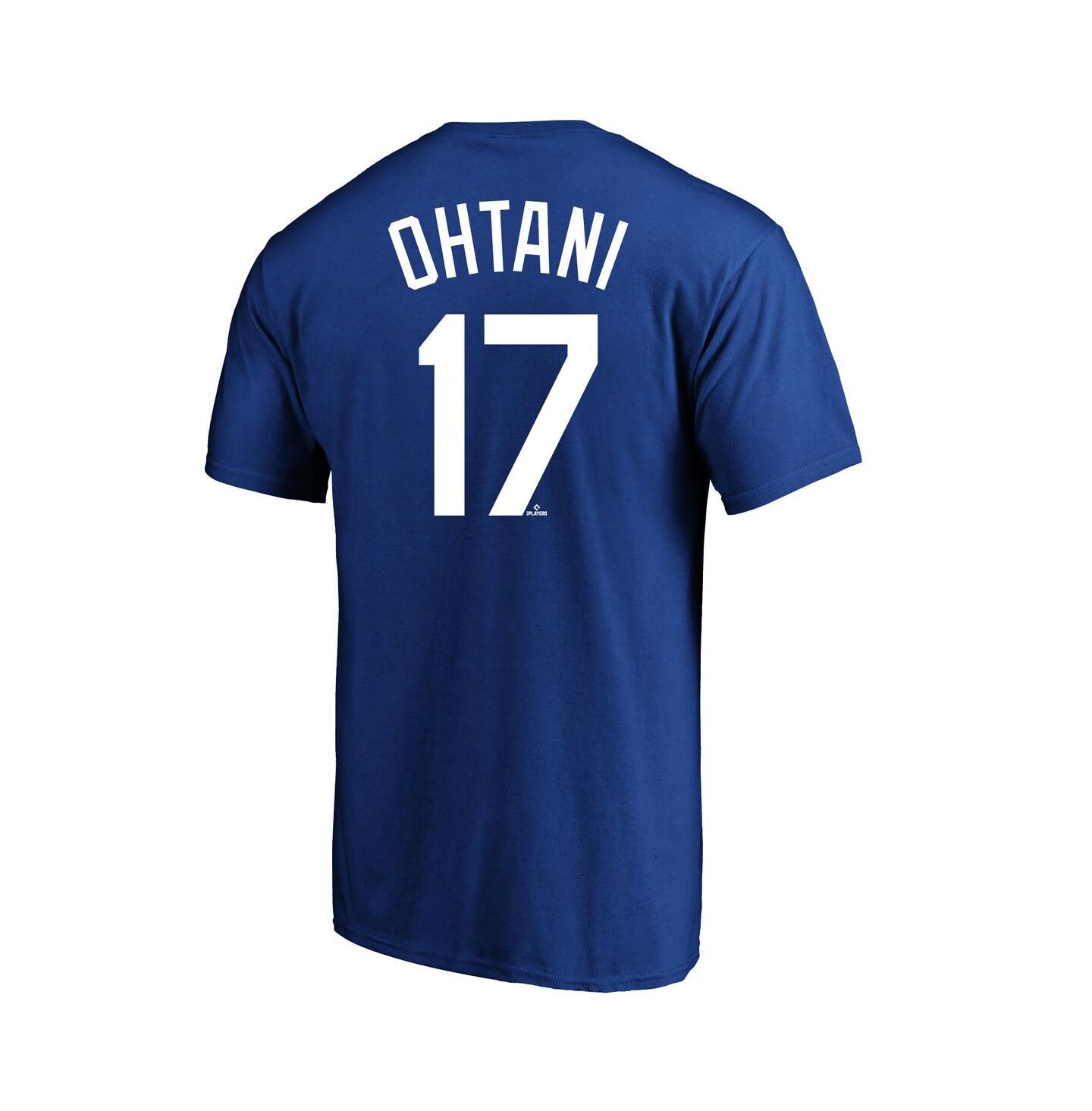 Мужская футболка Fanatics Shohei Ohtani Royal Los Angeles Dodgers Big & Tall Name & Number — фото 2