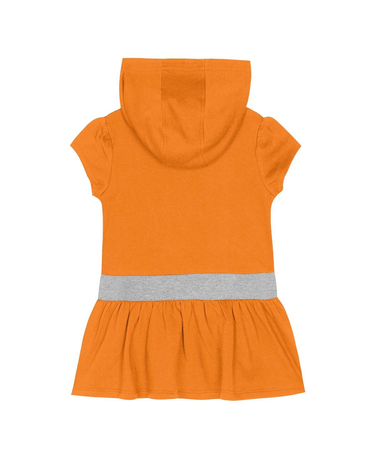 Outerstuff Girls Toddler Tennessee Orange Tennessee Volunteers Team Love French Terry Hoodie Dress In Orange