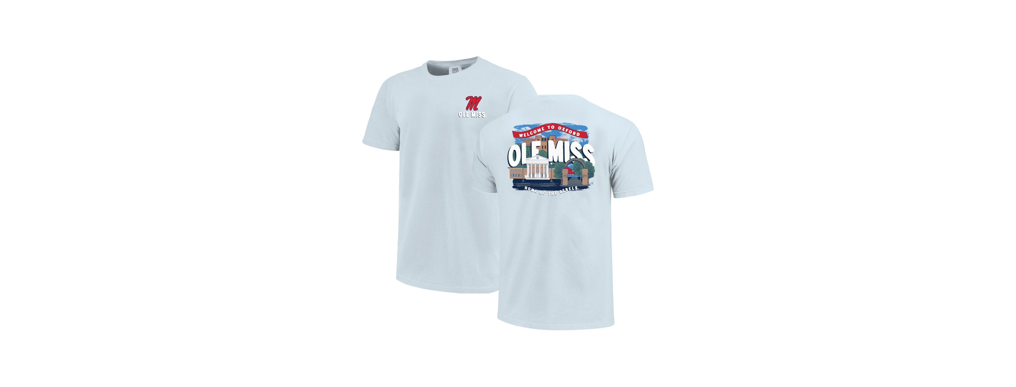 Image One Big Boys and Girls Light Blue Ole Miss Rebels Local Campus Scene T-Shirt