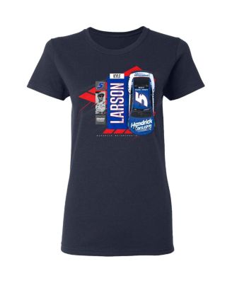 Women's Navy Kyle Larson Valvoline Car T-Shirt