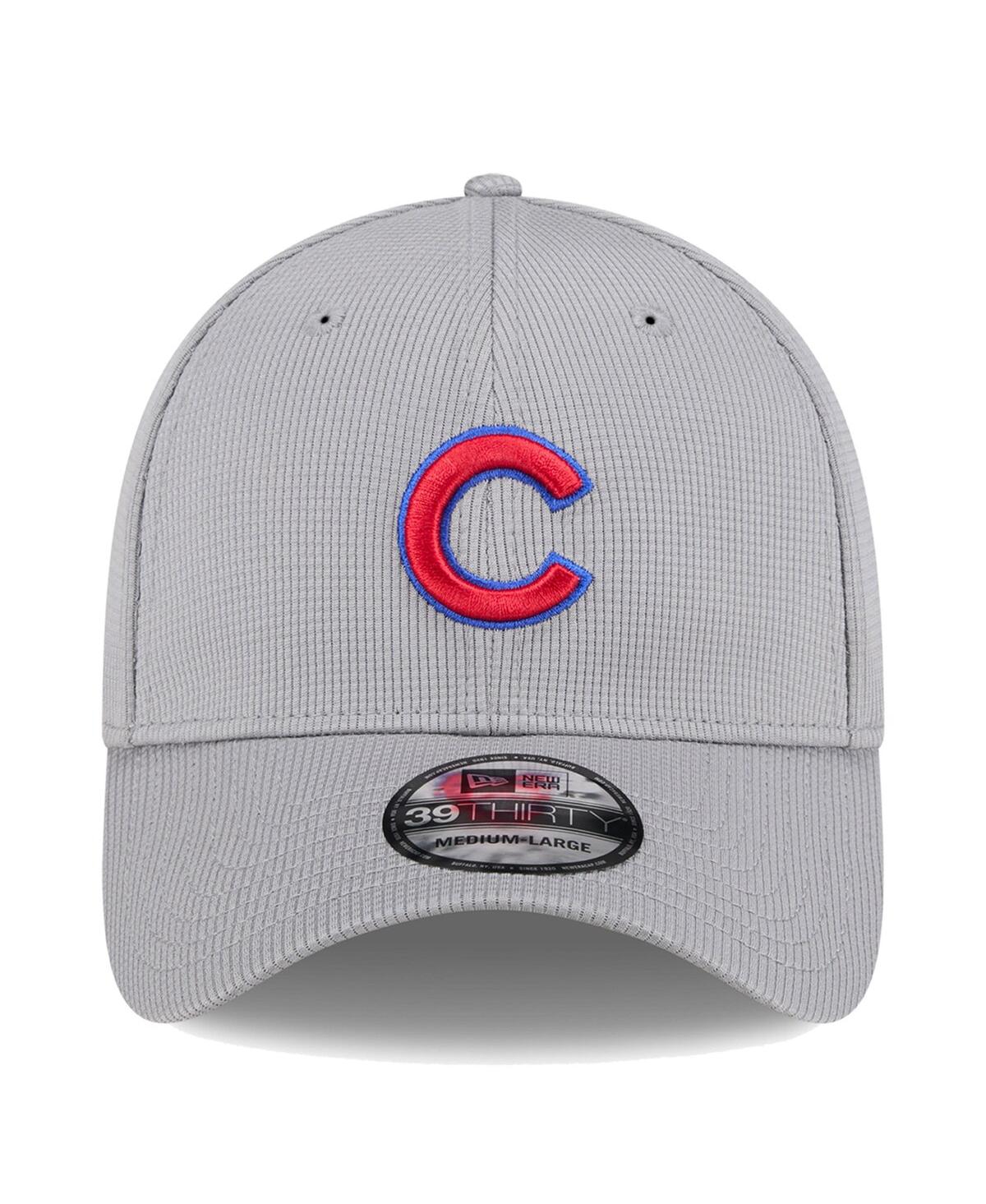 New Era Men's Gray Chicago Cubs Active Pivot 39thirty Flex Hat In Gray