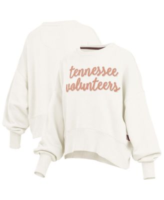Pressbox - Women's Cream Tennessee Volunteers Chelsea Oversized Pullover Sweatshirt