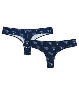 Concepts Sport - Women's Navy Tennessee Titans Record Allover Print Knit Thong