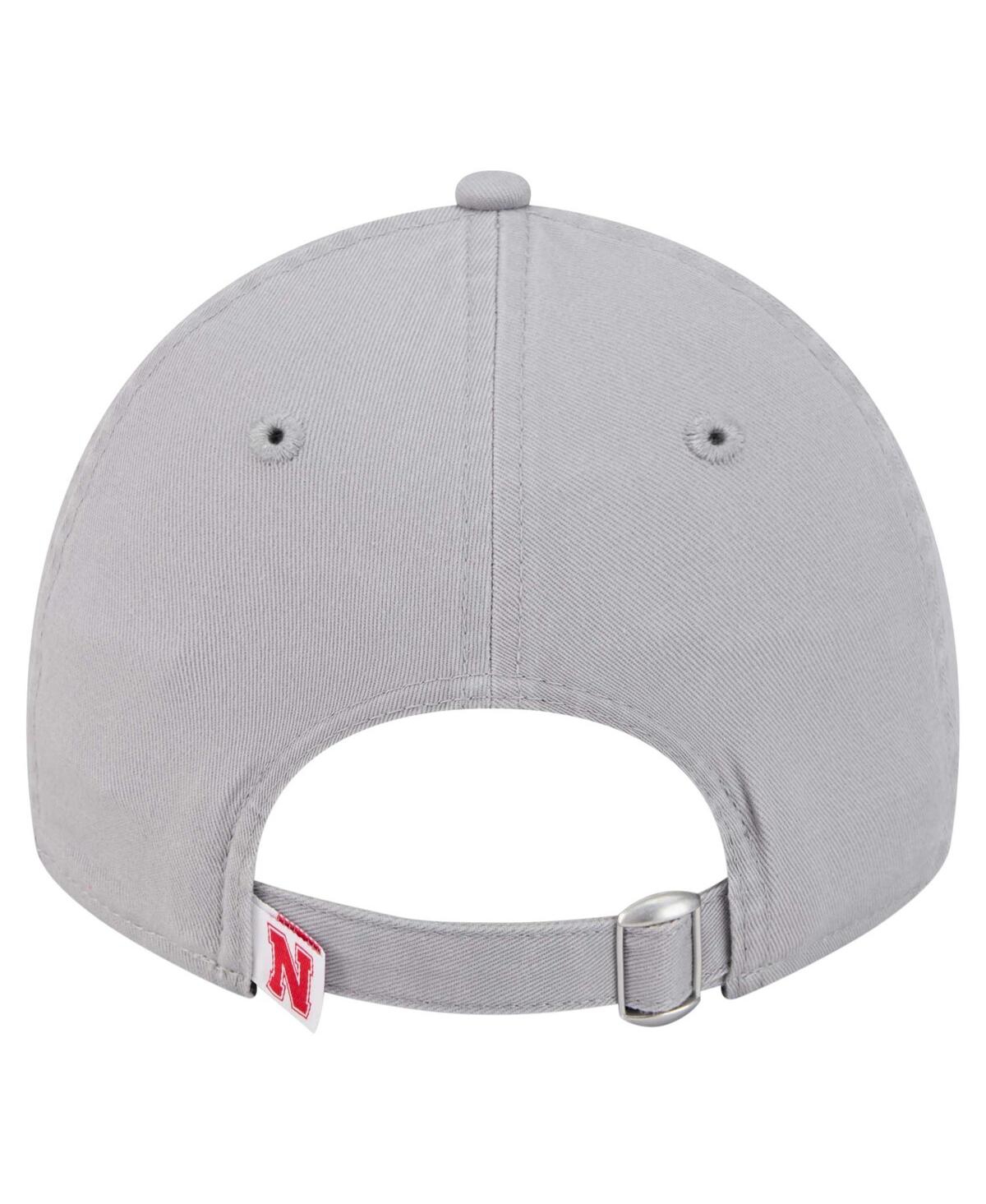 New Era Women's Gray Nebraska Huskers Logo 9twenty Adjustable Hat In Gray