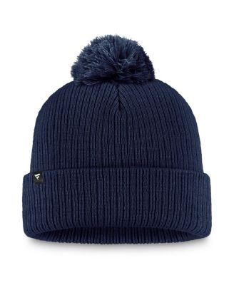 Women's Navy Winnipeg Jets Cuffed with Pom Knit Hat