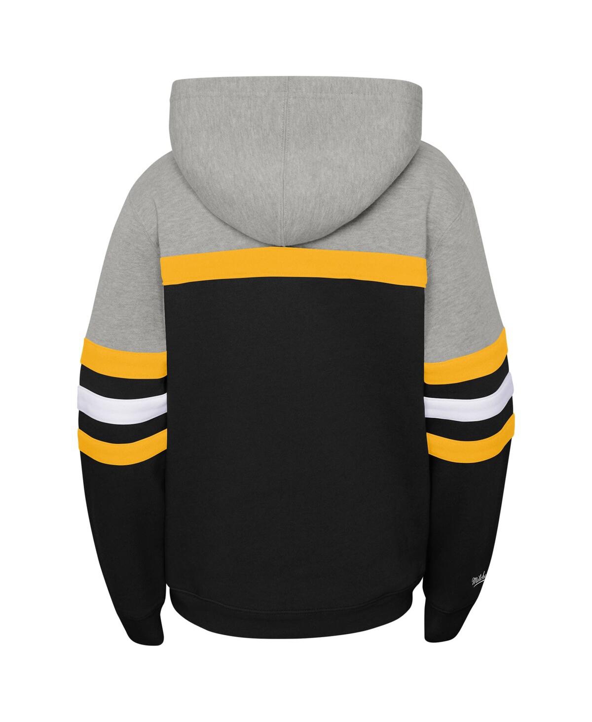 Mitchell & Ness Big Boys And Girls Black Pittsburgh Steelers Throwback Head Coach Pullover Hoodie In Black