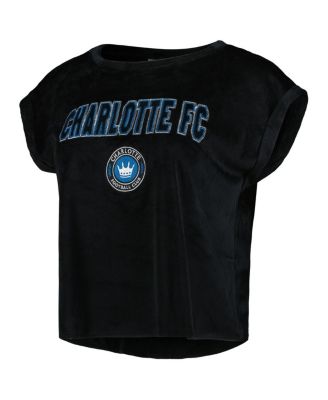 Women's 2-Piece Black Charlotte FC Intermission Top and Shorts Sleep Set