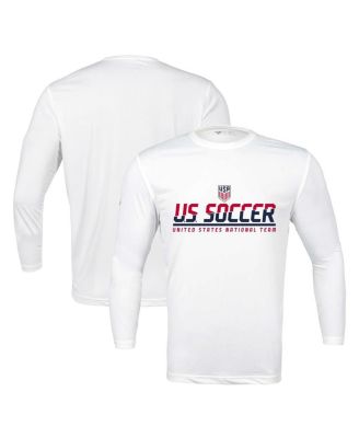 LevelWear - Men's White USMNT Anthem Balk Long Sleeve T-Shirt