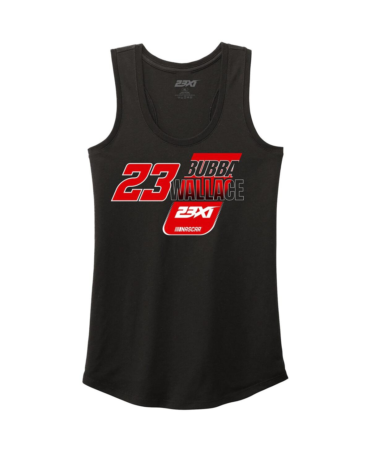 23xi Racing Women's Black Bubba Wallace Racer Back Tri-blend Tank Top In Black