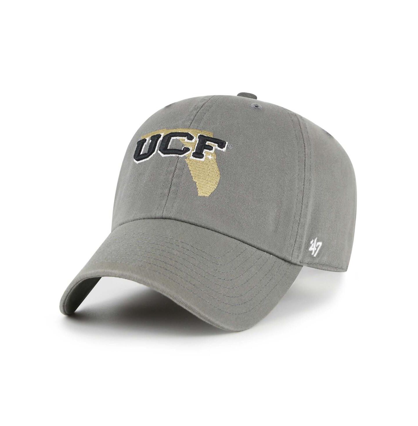 Мужская кепка '47 Brand Dark Grey UCF Knights Vault Clean Up Adjustable Hat — фото 1