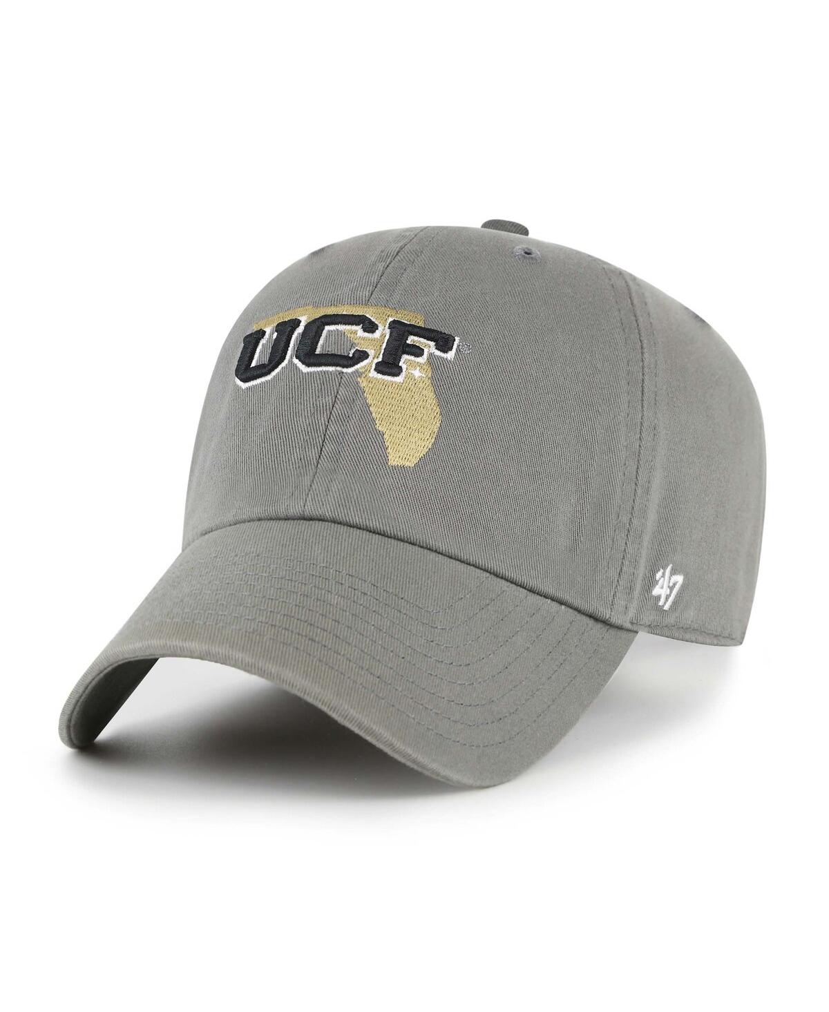 47 Brand Men's Dark Grey Ucf Knights Vault Clean Up Adjustable Hat In Gray