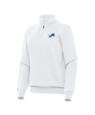 Women's White Detroit Lions Victory Quarter-Zip Sweatshirt