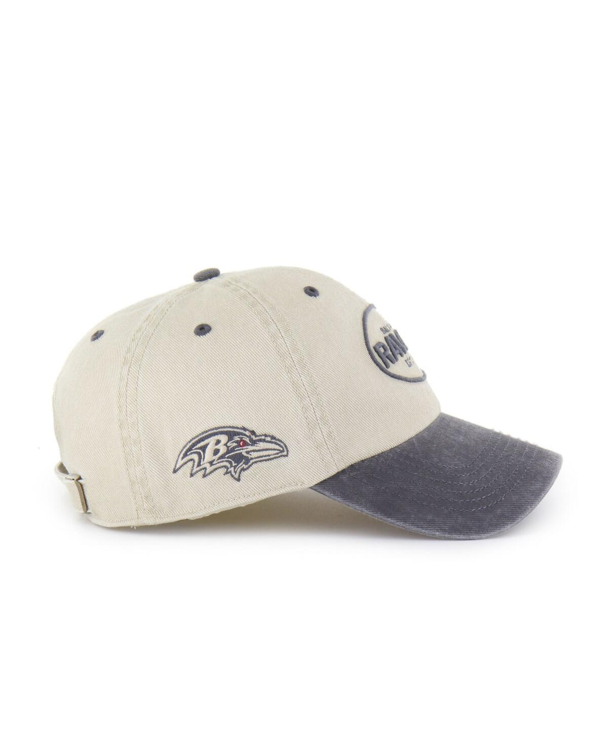 47 Brand Men's Khaki Baltimore Ravens Breaking Trail Clean Up Adjustable Hat In Brown