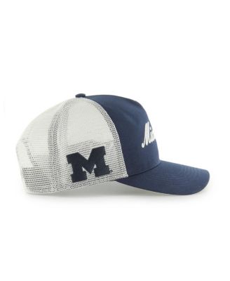 Men's and Women's Navy Michigan Wolverines Contemporary Basics Foundation Trucker Hitch Adjustable Hat