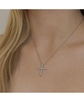 Cubic Zirconia Cross Necklaces for Women
