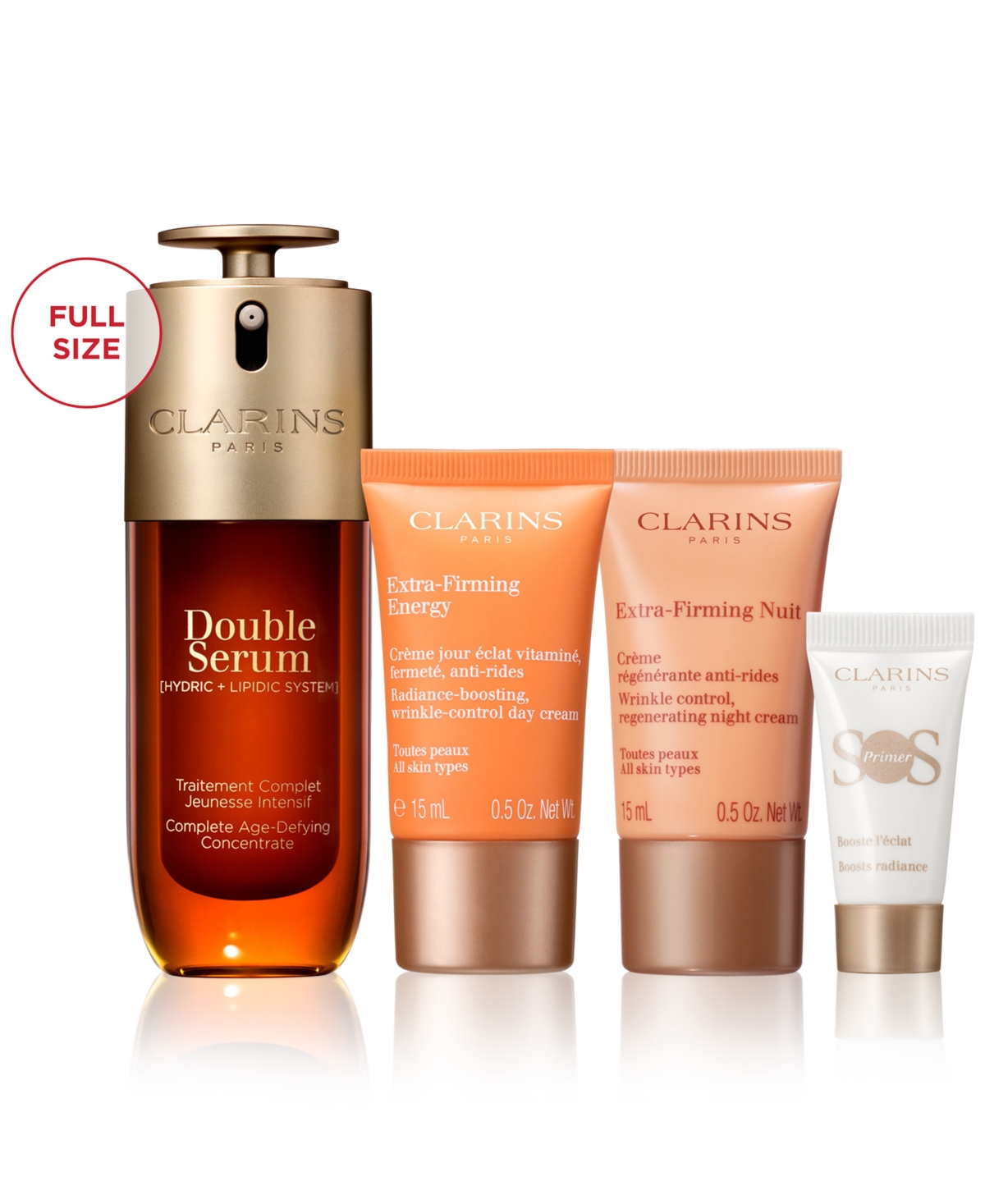 Clarins 4-pc. Double Serum & Extra-firming Skincare Set In Transparent