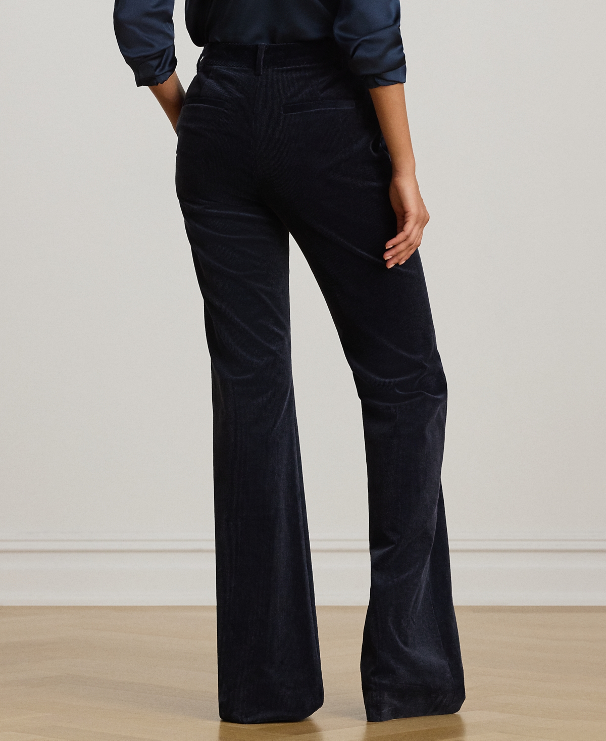Ralph Lauren High-rise Corduroy Flare Pant In Blue