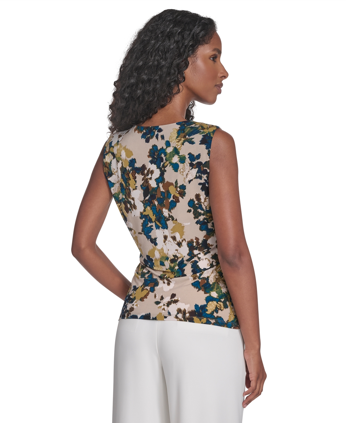 Calvin Klein Women'sâ Sleeveless V-neck Top In Multi