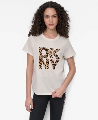 Women's Stacked Animal Print Crew Neck T-shirt