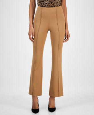 Women's Crepe High-Rise Flared-Leg Pants, Macy's Exclusive