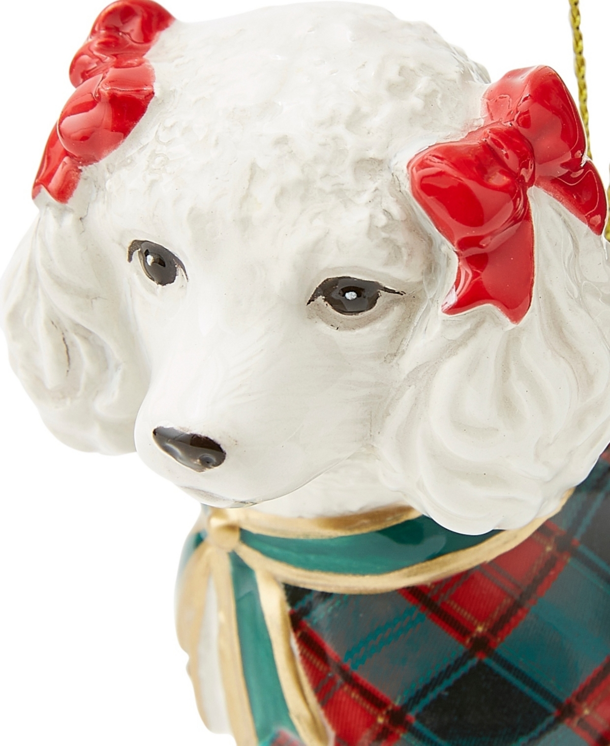 Spode Christmas Tree French Poodle Ornament In Multi