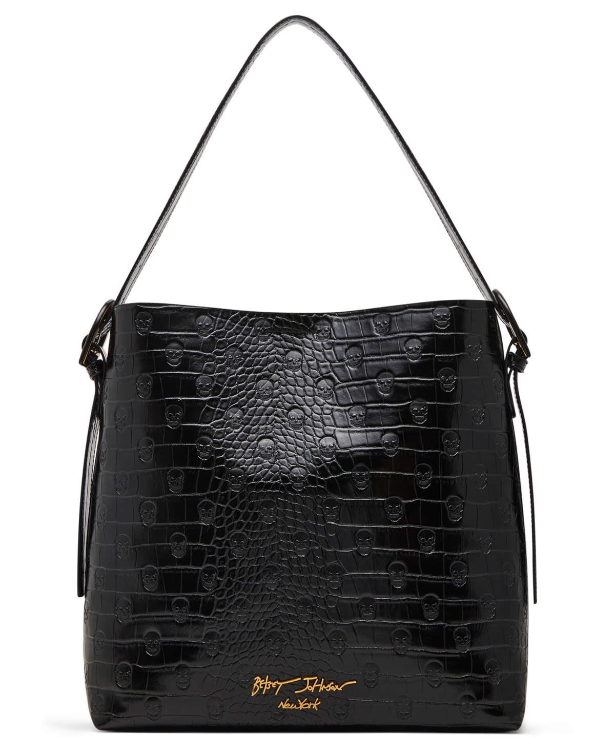 Betsey Johnson Headquarters Bucket Shoulder Bag In Black