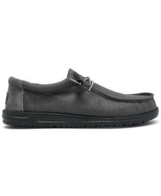 Men's Wally Stretch Canvas Slip-On Casual Moccasin Sneakers from Finish Line