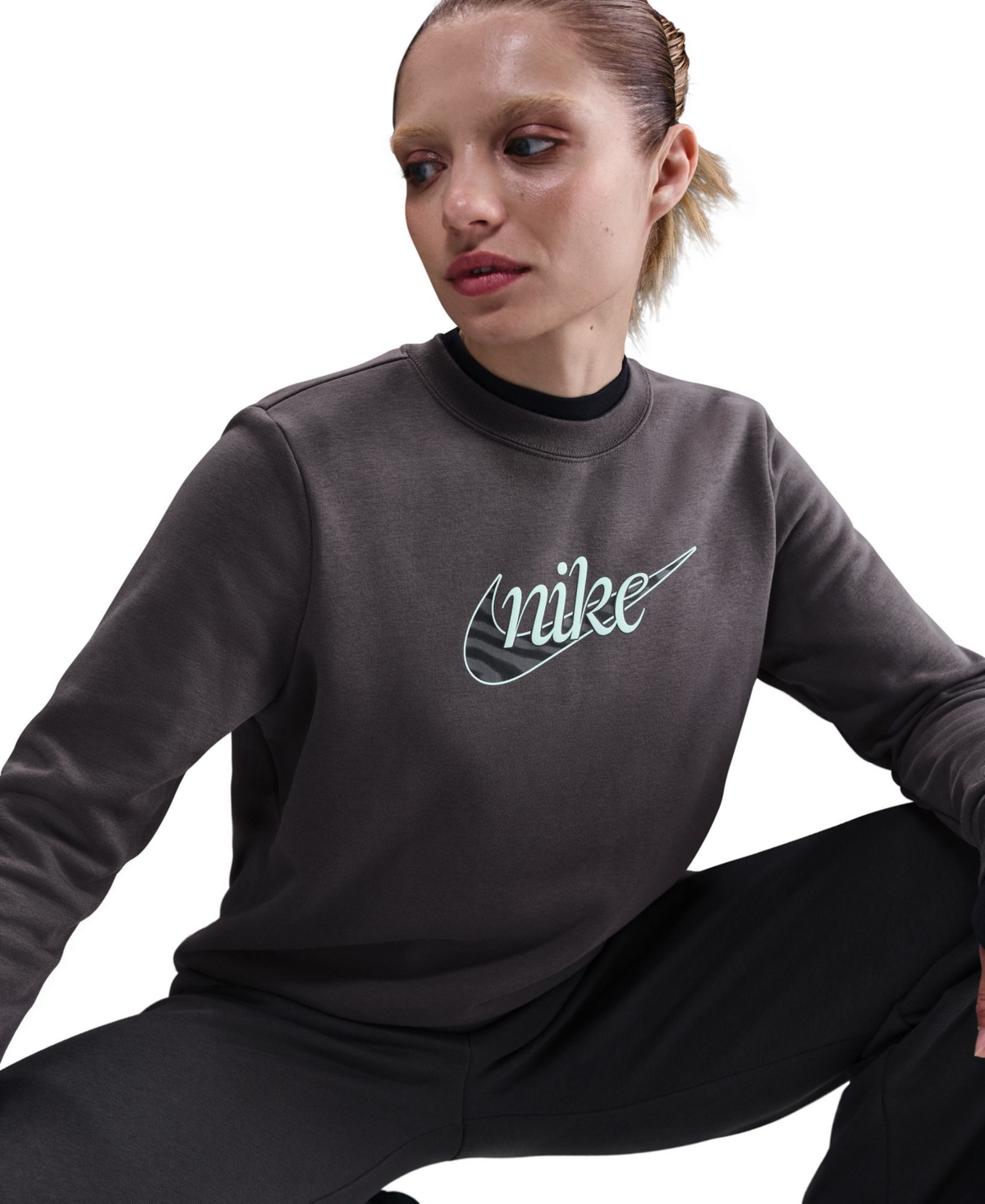 Nike Sportswear Women's Club Fleece Crewneck Sweatshirt In Blue