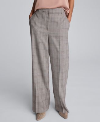 Women's Plaid High-Rise Pants