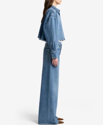 Cropped Denim Shirt Jacket