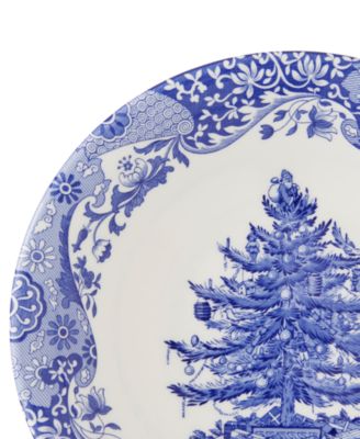 Blue Italian Christmas Cereal Bowls, Set of 4