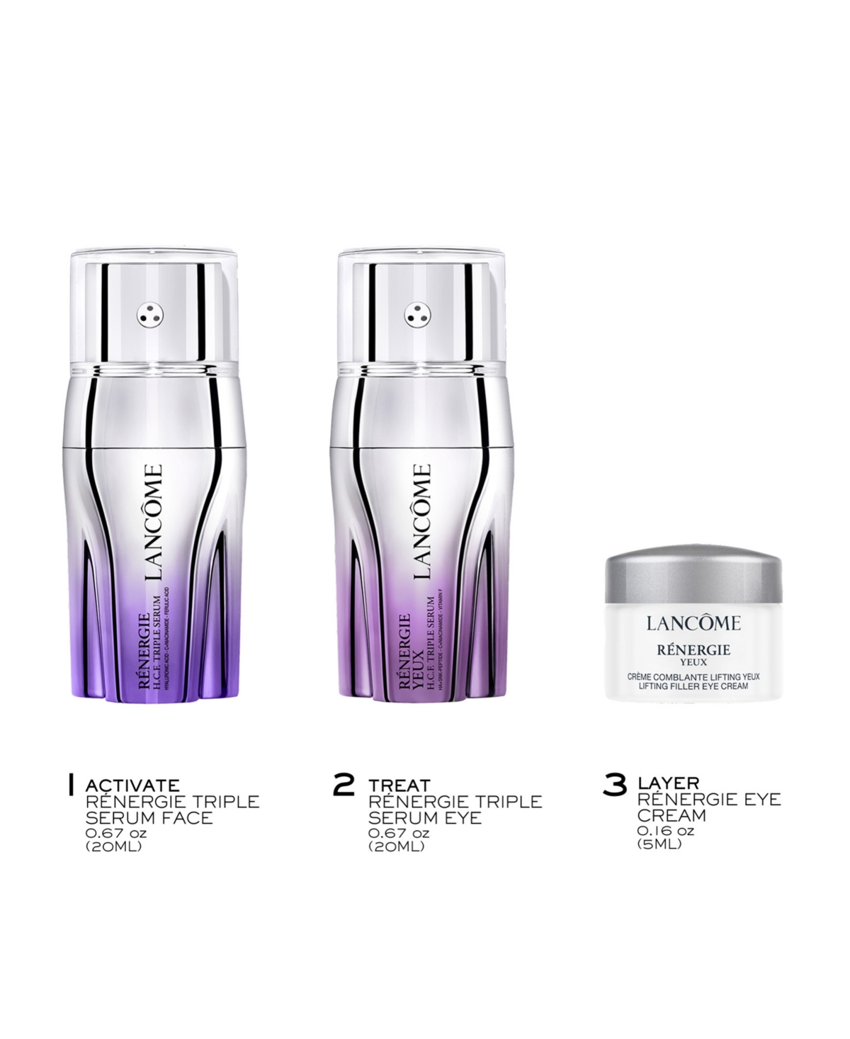 Lancôme 3-pc. Renergie Serum Limited-edition Holiday Skincare Set, Created For Macy's In Transparent