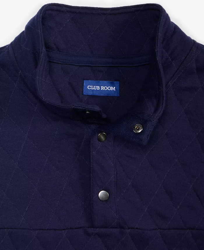 Men's Quilted Snap Mock Neck Sweater - thumbnail 4