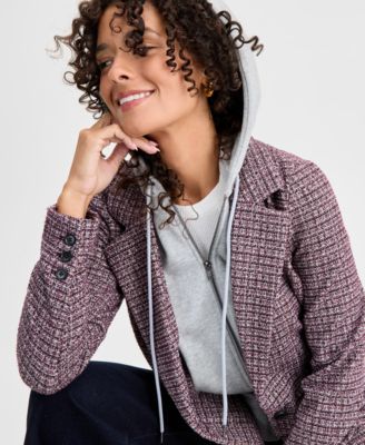 Women's Boyfriend-Fit Layered-Look Blazer