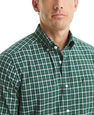 Men's Plaid Pattern Button-Down Shirt