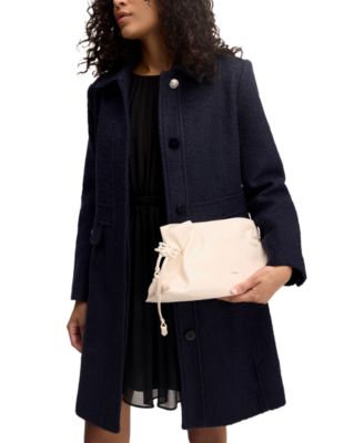 Poppy Oversized Leather Drawstring Clutch