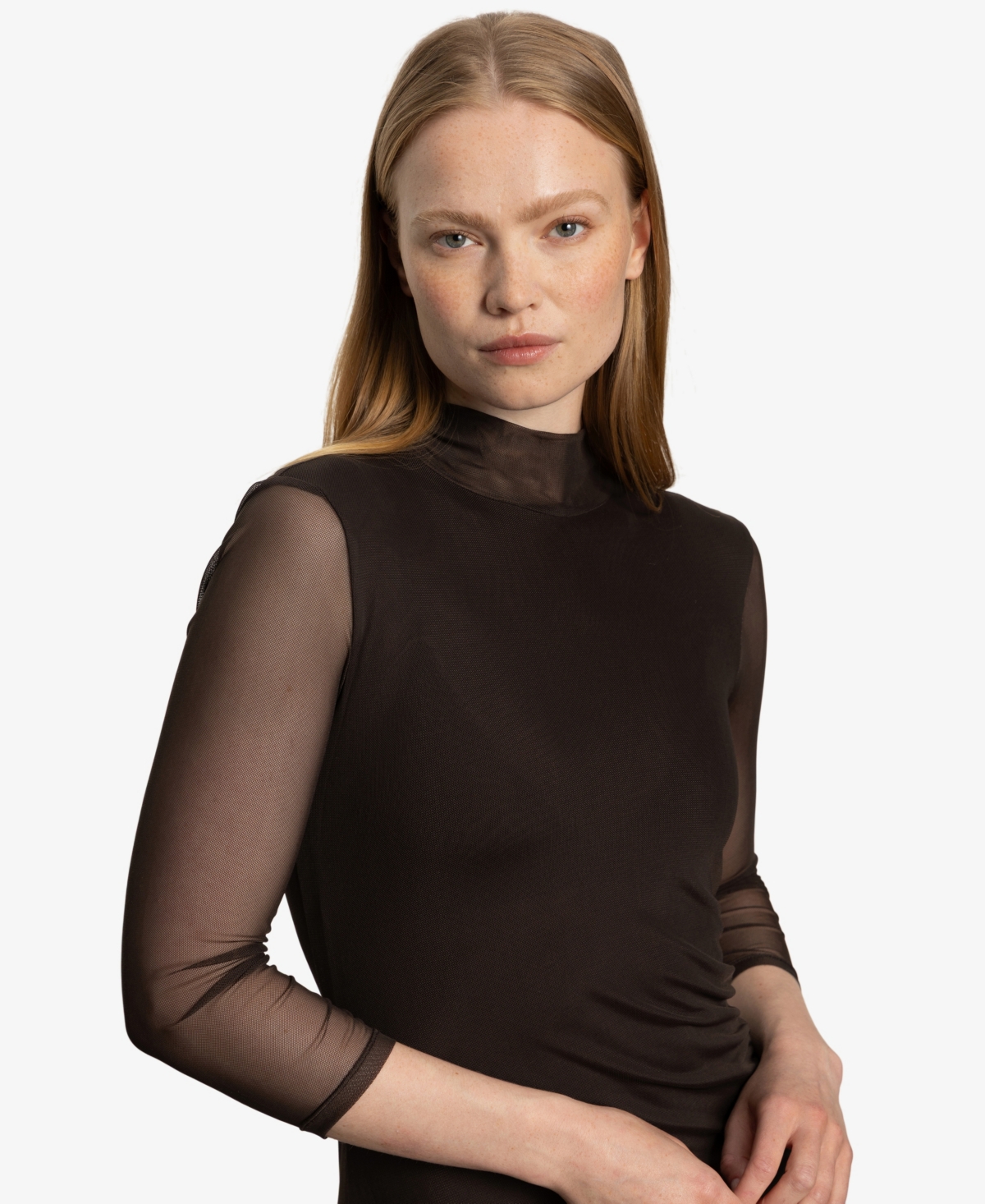 Sanctuary Women's Night Out Mock Neck Dress In Brown