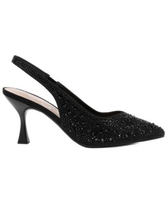Women's Dazzy Slingback Rhinestone Dress Pumps
