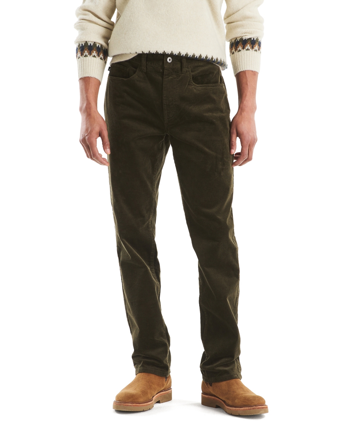 Nautica Men's Straight Fit Corduroy Pants In Green