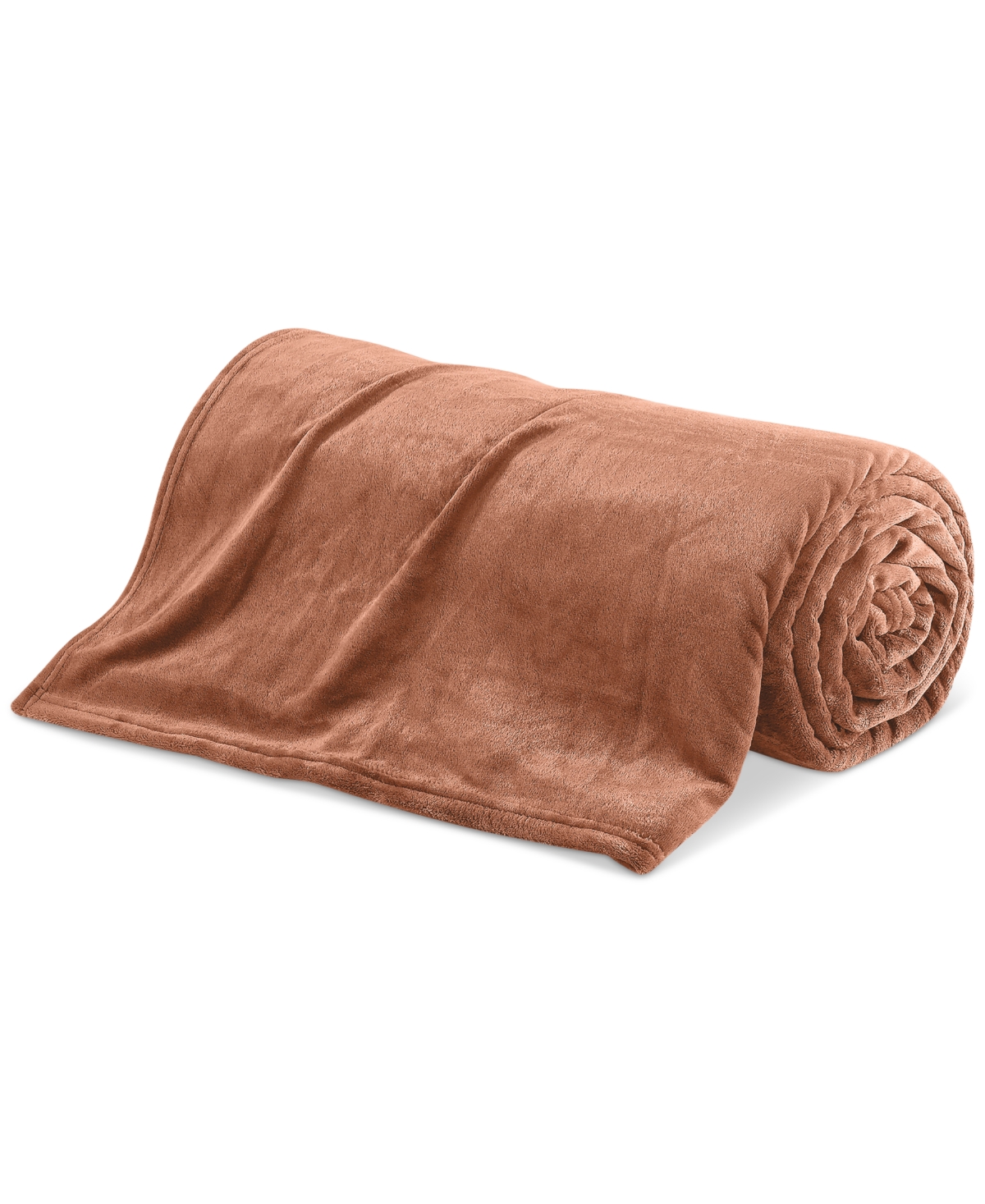 Chalet Decor Velvety Soft Plush Blanket, Twin In Brown